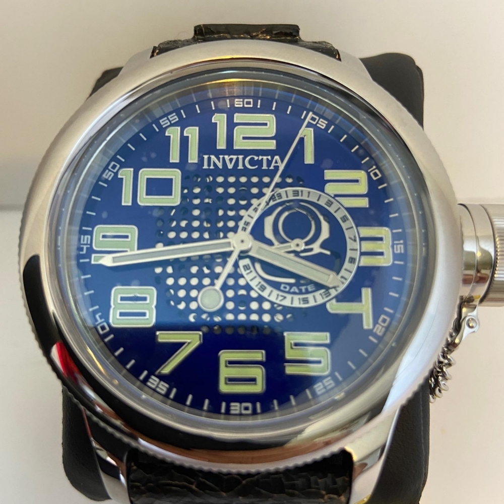 Brand New Invicta Diver Quartz Leather Strap Watch